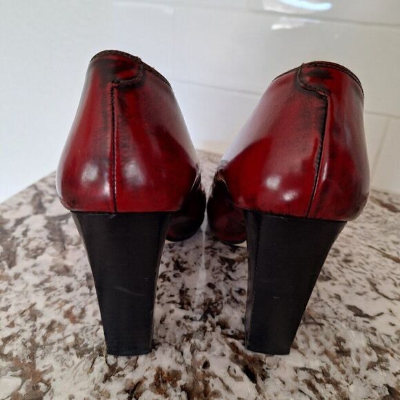 Karen Millen Pums  red Leather Heels size 38 - Picture 3 of 10